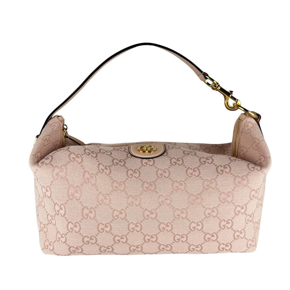 Gucci handbag/shoulder bag, vanity style, GG canvas and leather, pink, women'...